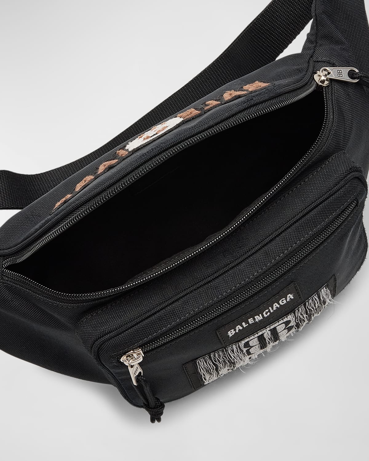 BALENCIAGA Men's Explorer Nylon Belt Bag | neimanmarcus