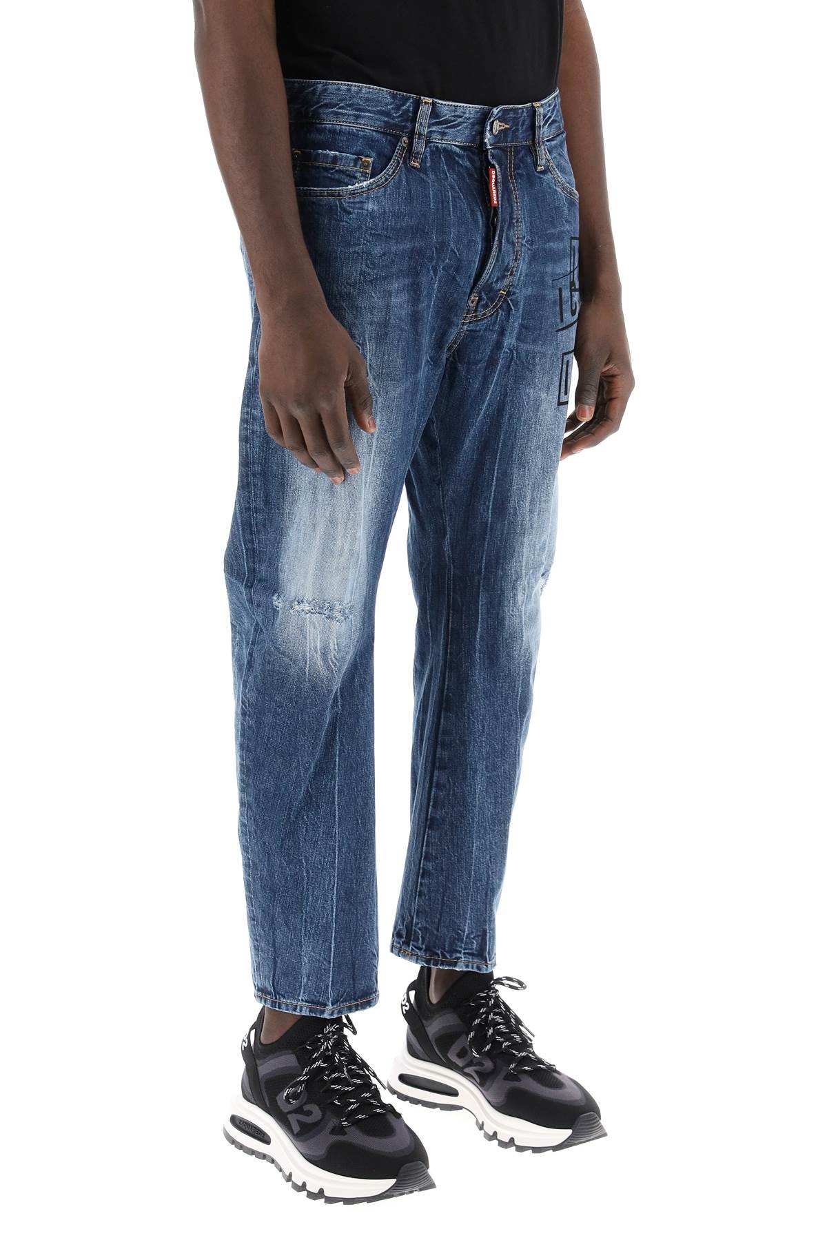 "DARK WASH ICON STAMPS BRO JEANS IN - 3