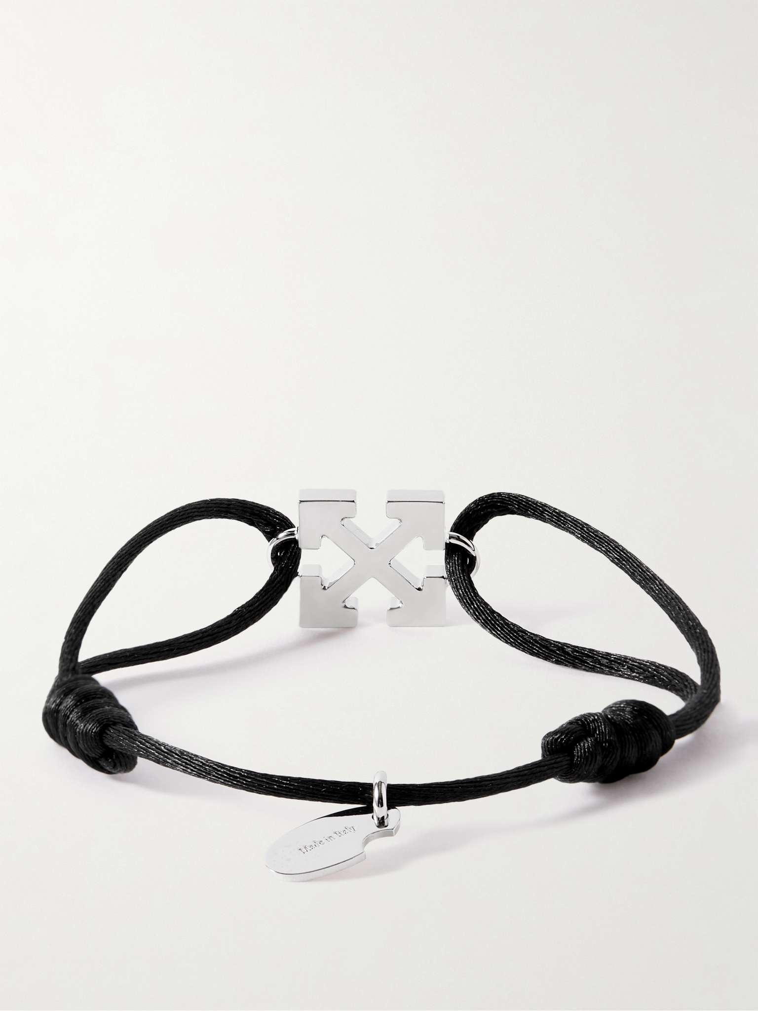 Arrow Silver-Tone Cord Bracelet - 3