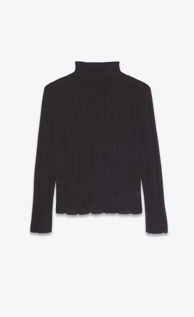 SAINT LAURENT turtleneck sweater in ribbed knit outlook