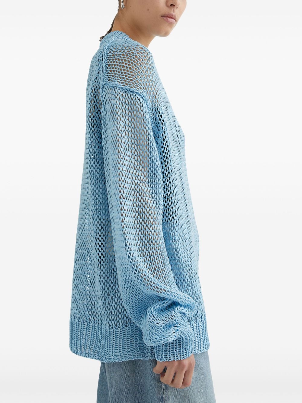open-knit sweater - 3