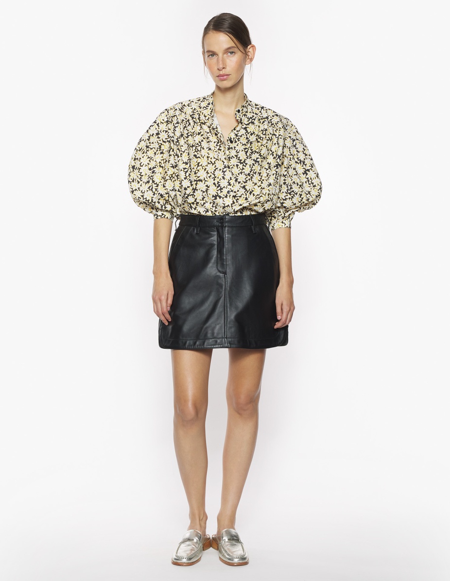 ROUNDED LEATHER SKIRT - 2