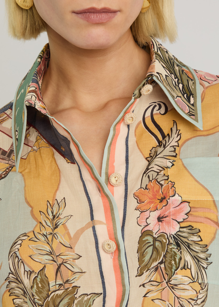 Zimmermann Crush Printed Ramie Shirt - 5