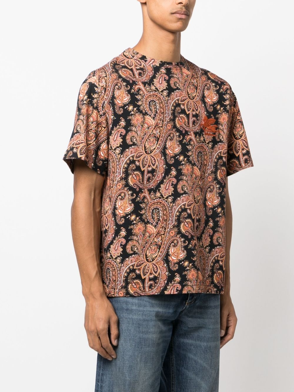 paisley-print cotton T-shirt - 3