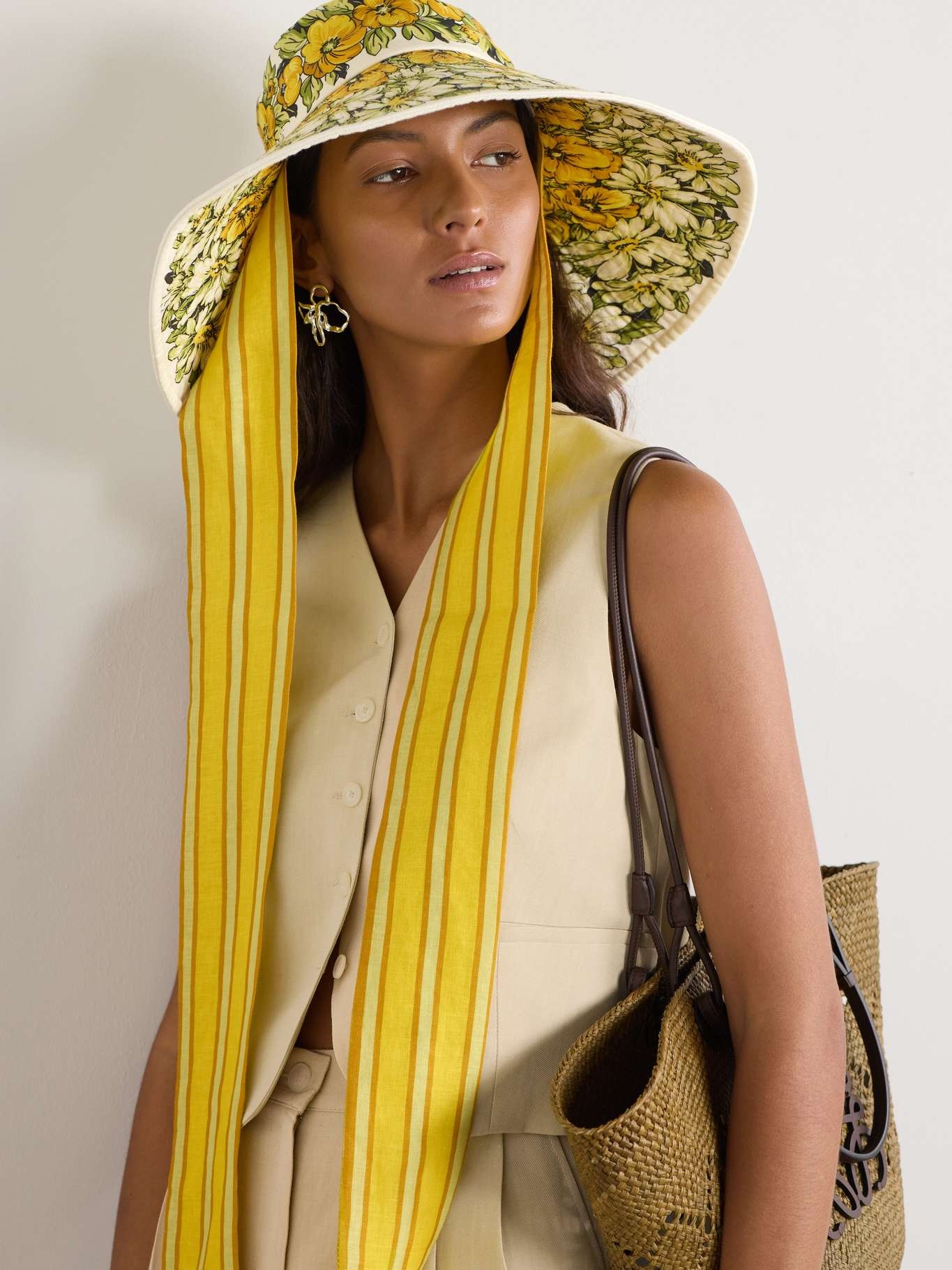 Gisela small printed linen sunhat - 2