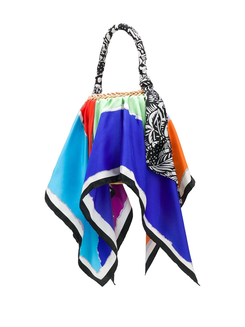 scarf trim bucket bag - 3