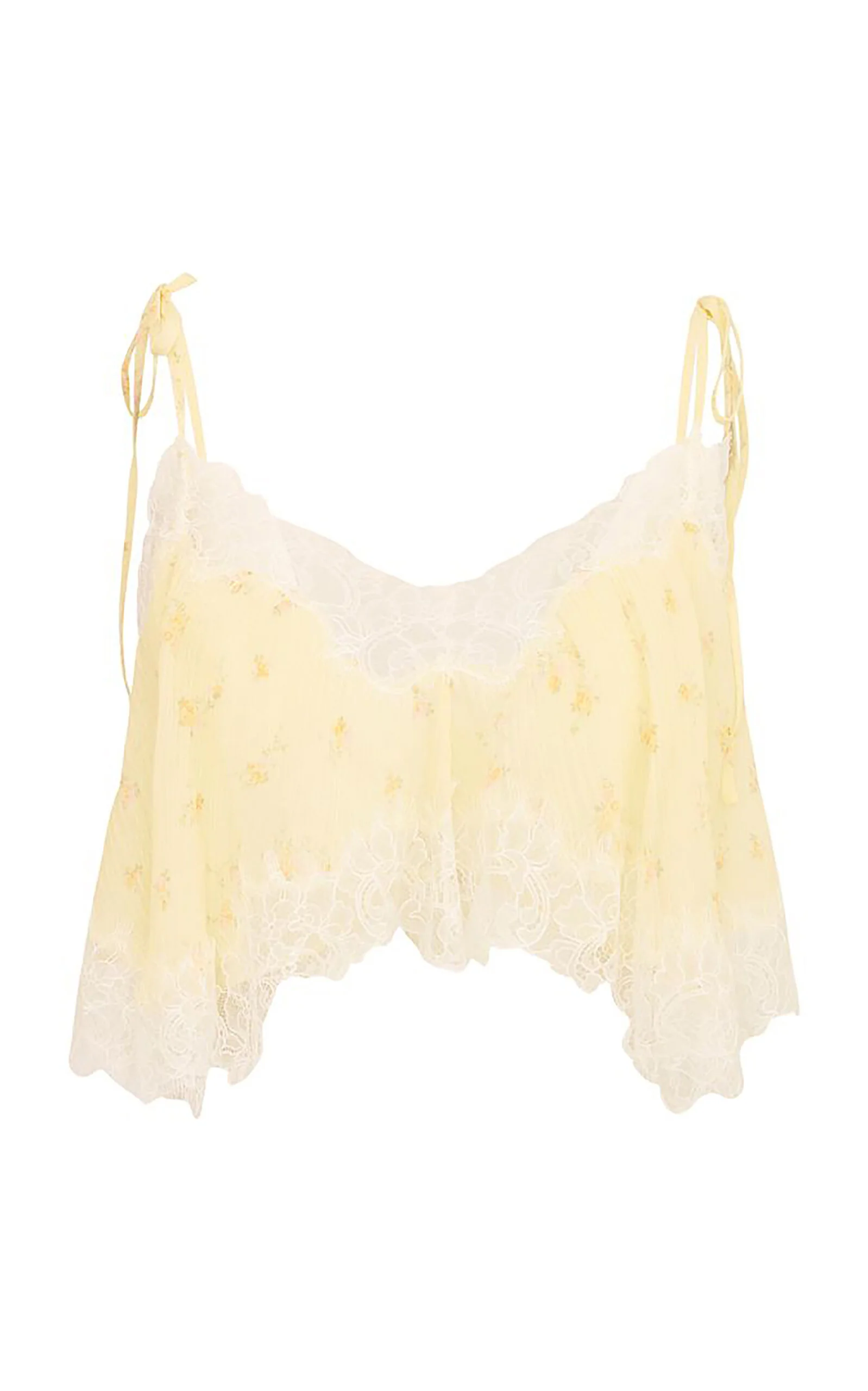 Elysia Silk Blend Cropped Top yellow - 1