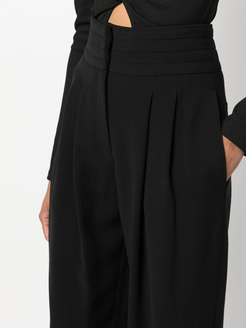 pleat-detail wide-leg trousers 5