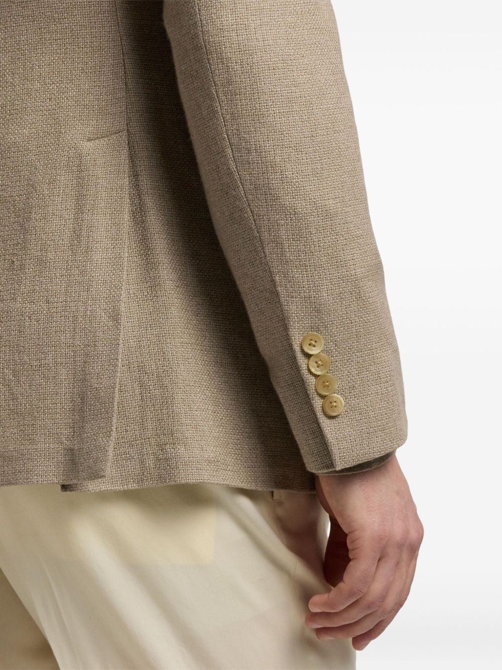 textured two-button blazer - 6