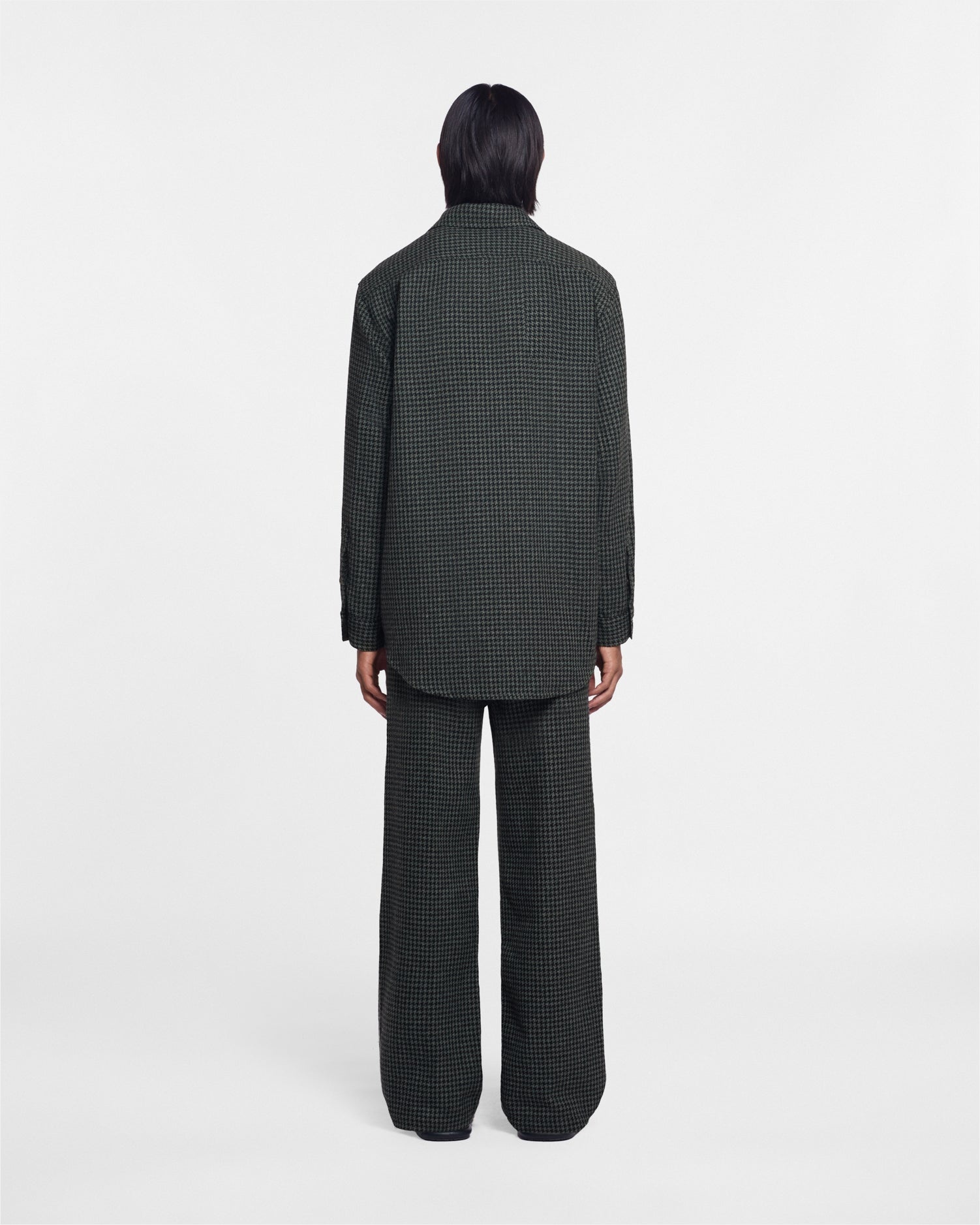 Houndstooth Wool Shirt - 3