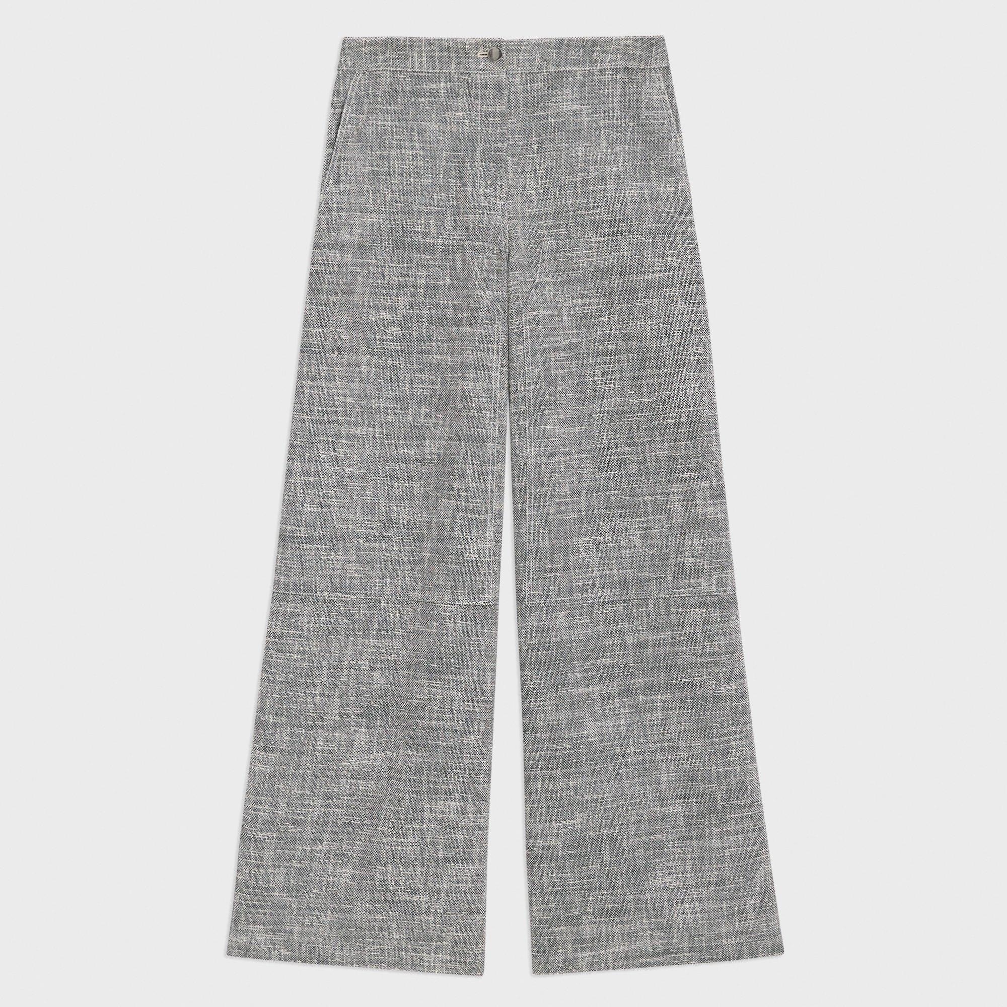 Wide-Leg Carpenter Pant in Canvas Tweed - 1