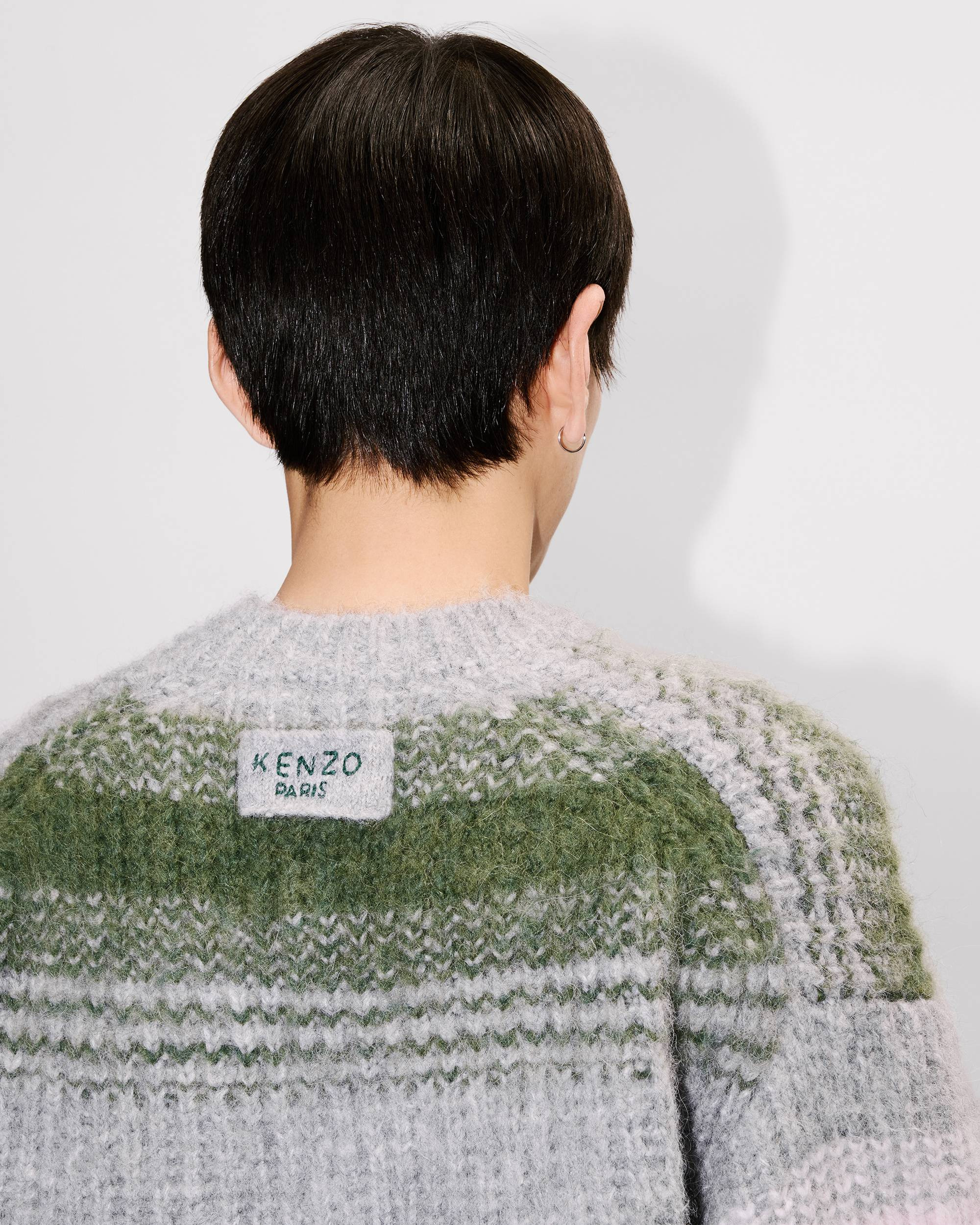 'KENZO Speed Stripe' jumper in mixed alpaca wool - 7