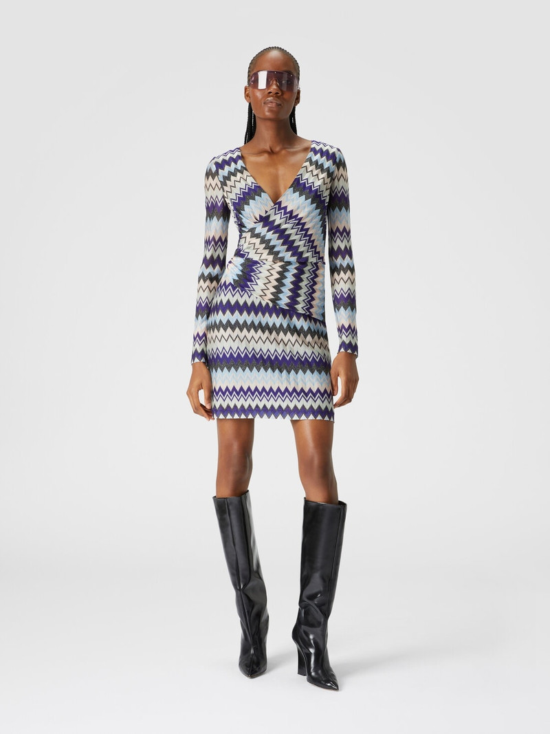Missoni Zig zag viscose dress with V-neckline outlook