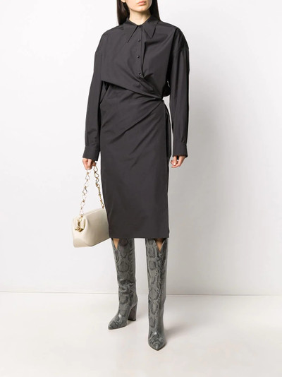 Lemaire twisted plain shirt dress outlook