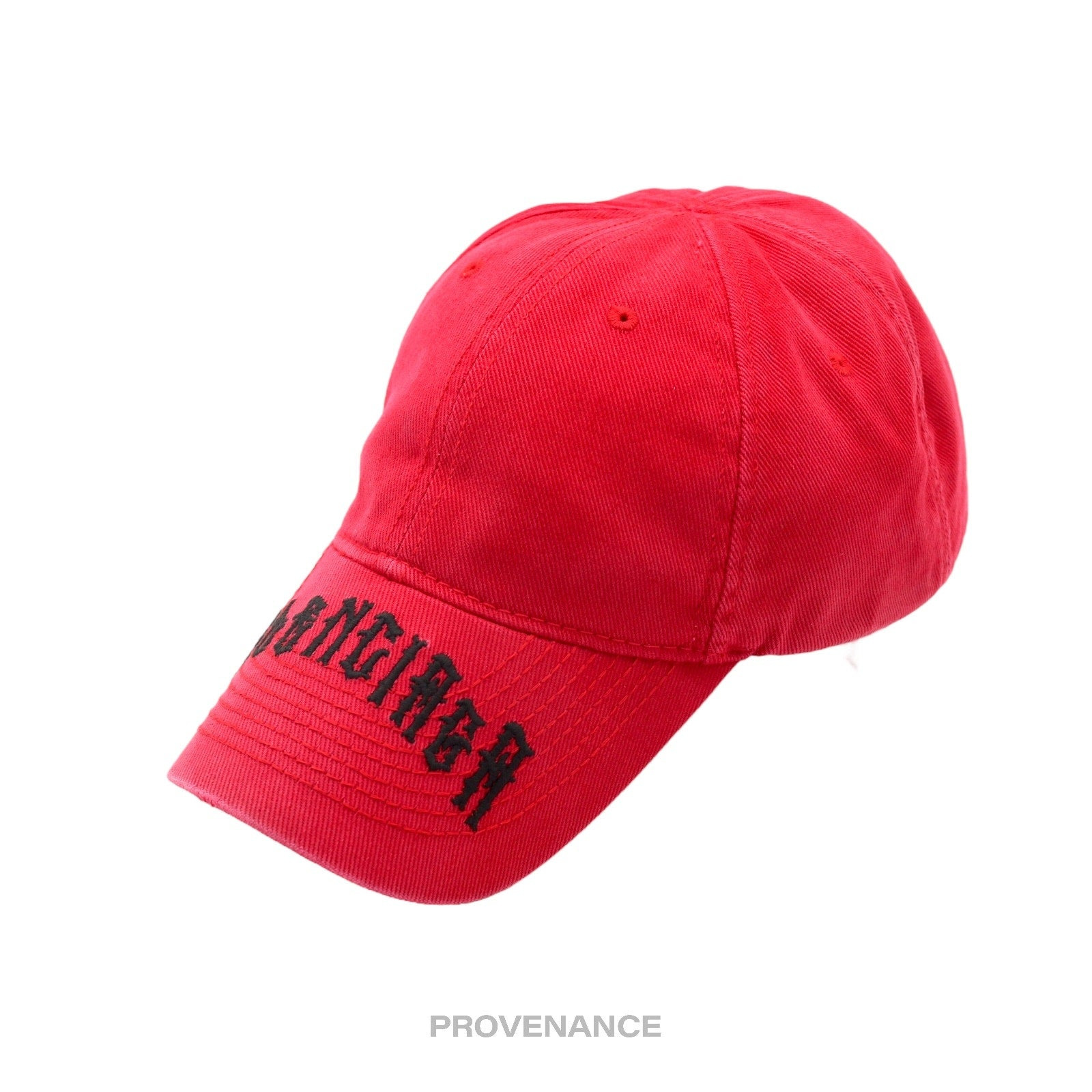 Balenciaga Tattoo Embroidered Logo Cap - Red - 2