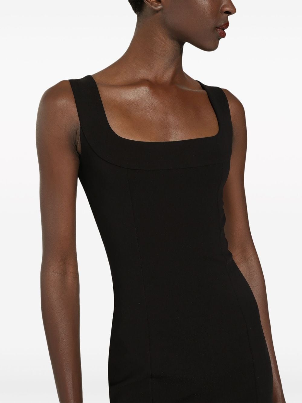 square-neck sleeveless minidress - 5