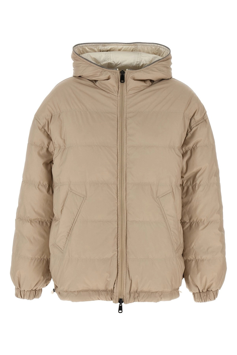 Brunello Cucinelli Laminated reversible down jacket outlook
