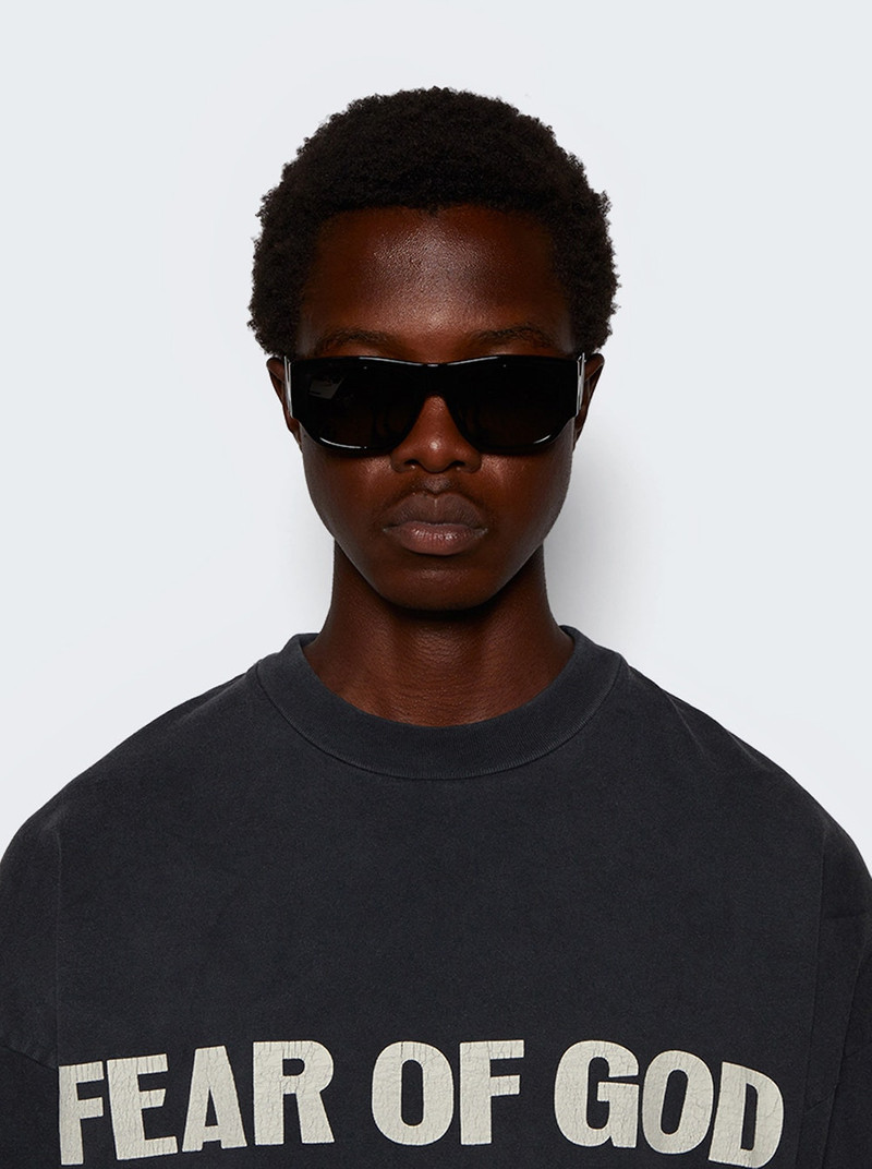 FENDI Diagonal Sunglasses Shiny Black And Smoke outlook