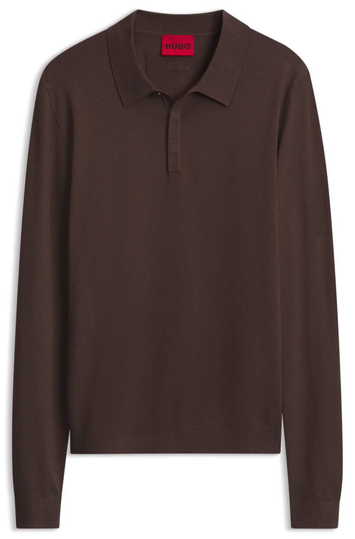 SLIM-FIT KNIT POLO WITH REVERSE LOGO - 1