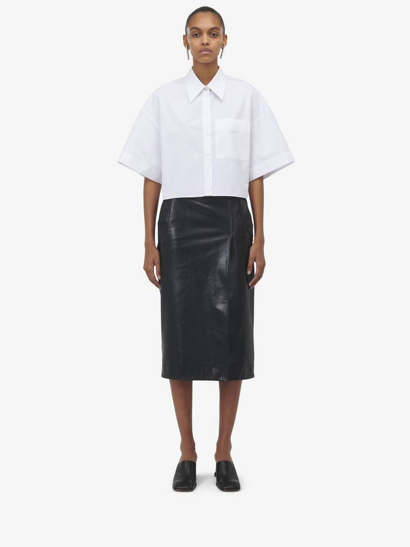Alexander McQueen Leather Pencil Skirt outlook