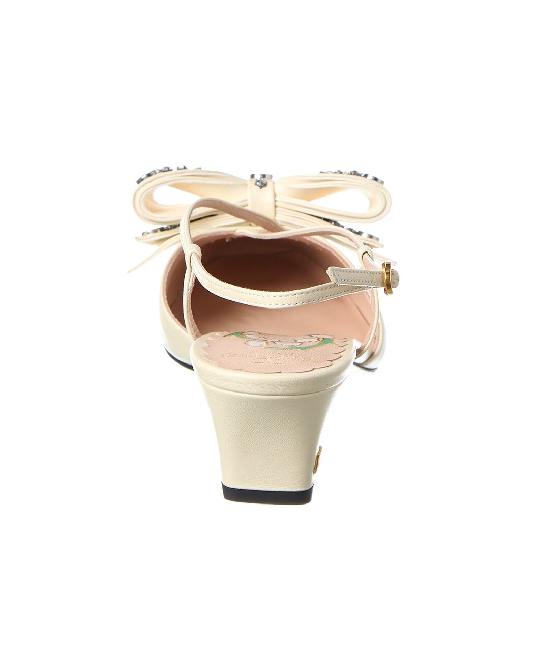 Valentino Bow 45 Leather Slingback Pump - 3