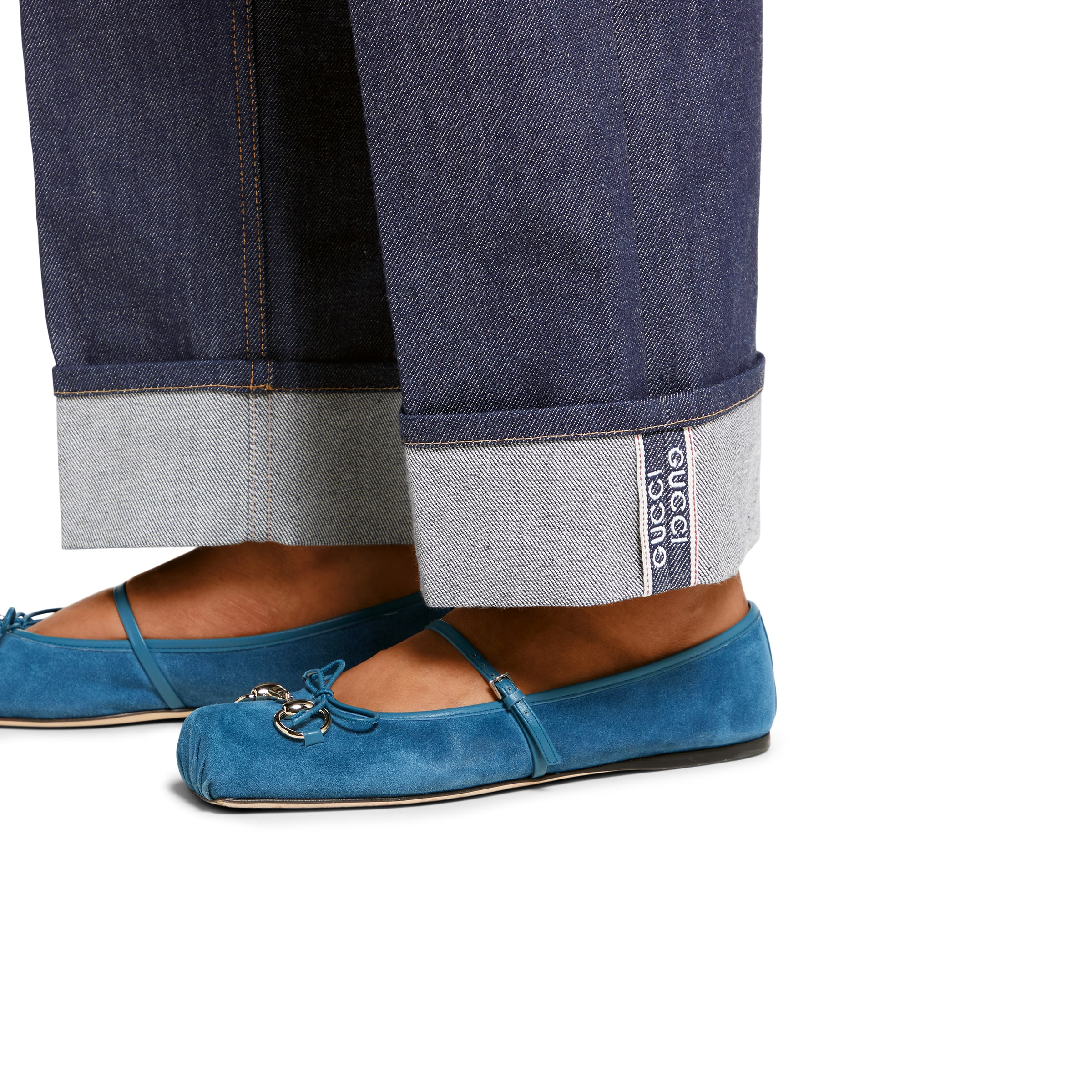 Denim pants with Gucci selvedge - 5