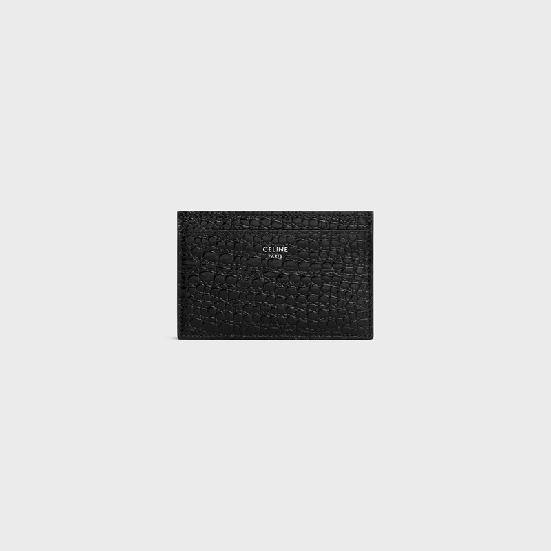 Card holder in CROCODILE EMBOSSED CALFSKIN 1