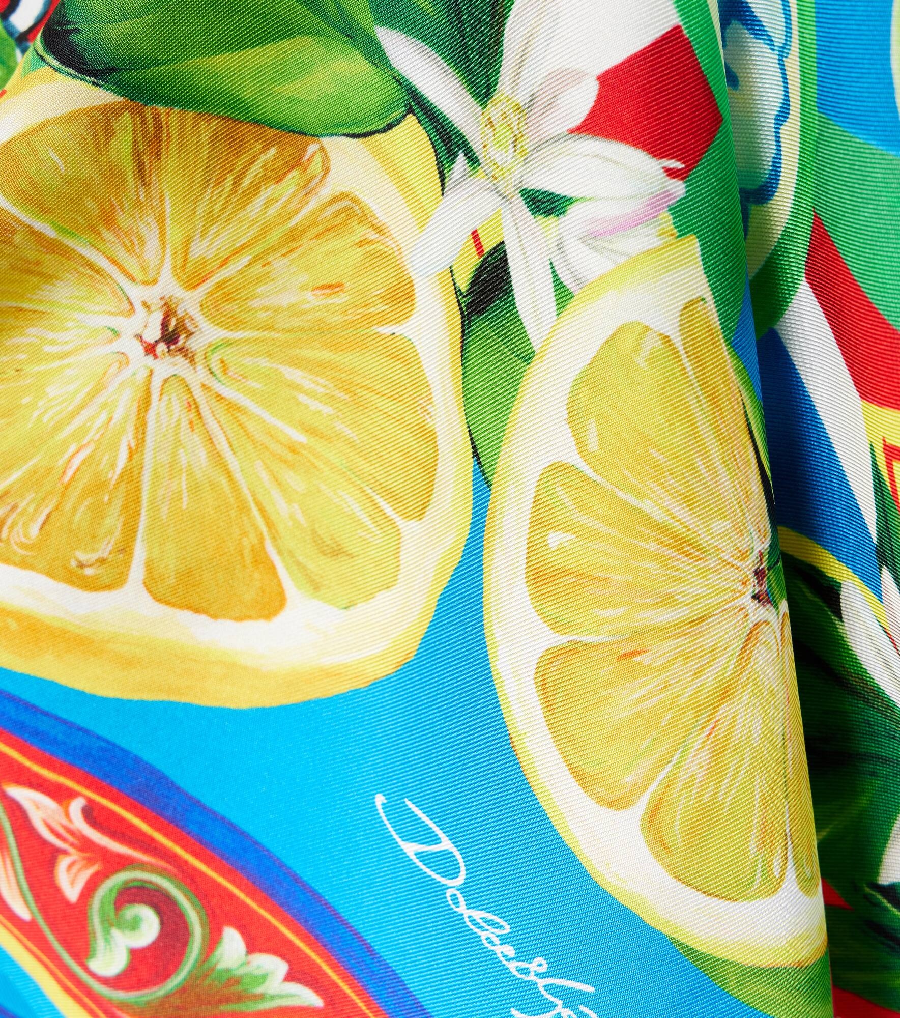 Printed silk twill scarf - 4