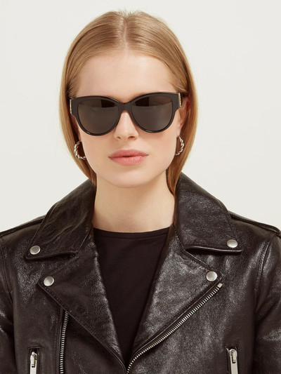 SAINT LAURENT Monogram logo cat-eye acetate sunglasses outlook