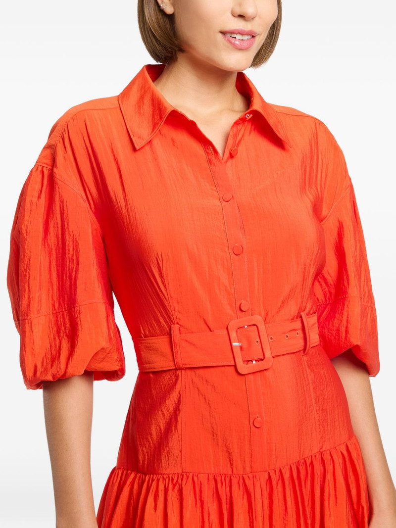 Daliah belted balloon-sleeve midi dress 5