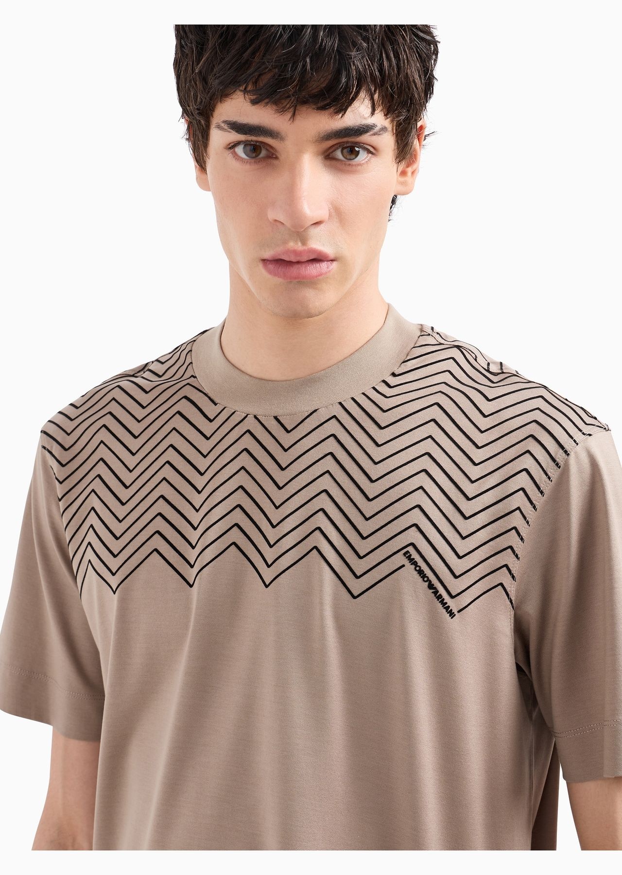 ASV Lyocell-blend jersey T-shirt with chevron flock detail - 5