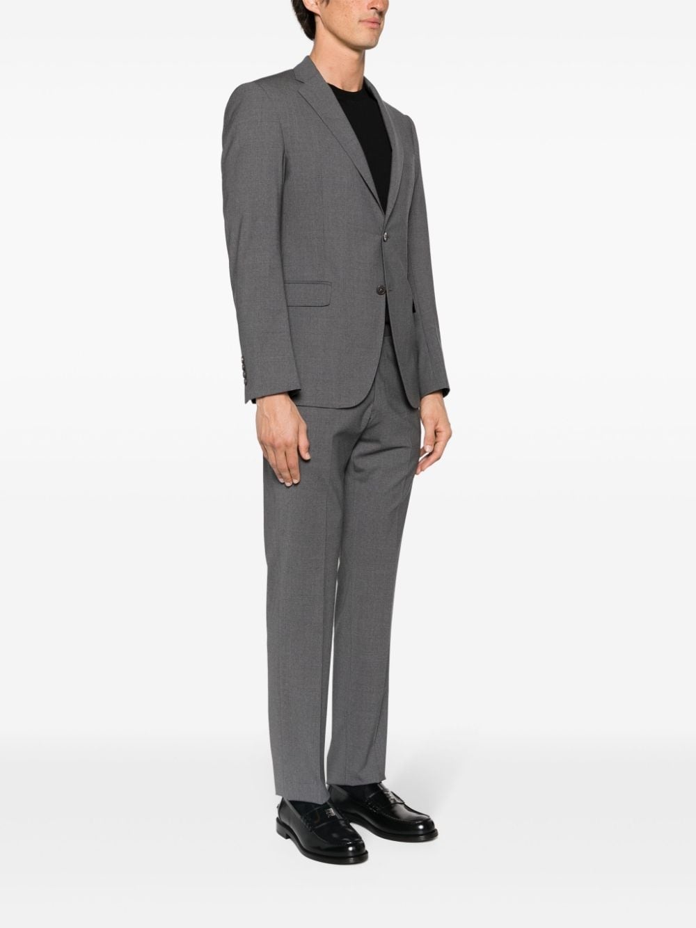 single-breasted virgin wool suit - 3