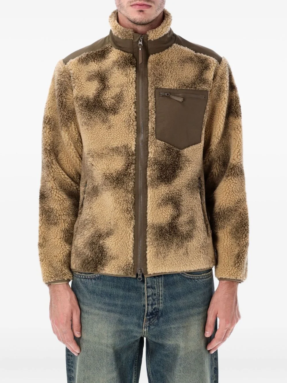 long-sleeve fleece coat - 1