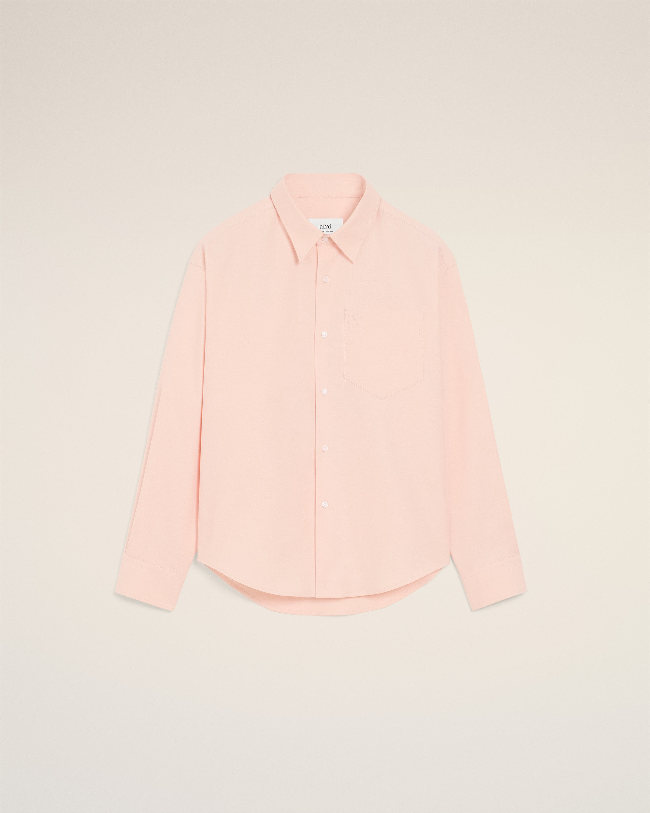 PINK COTTON EMBOSSED AMI DE COEUR BOXY SHIRT - 5