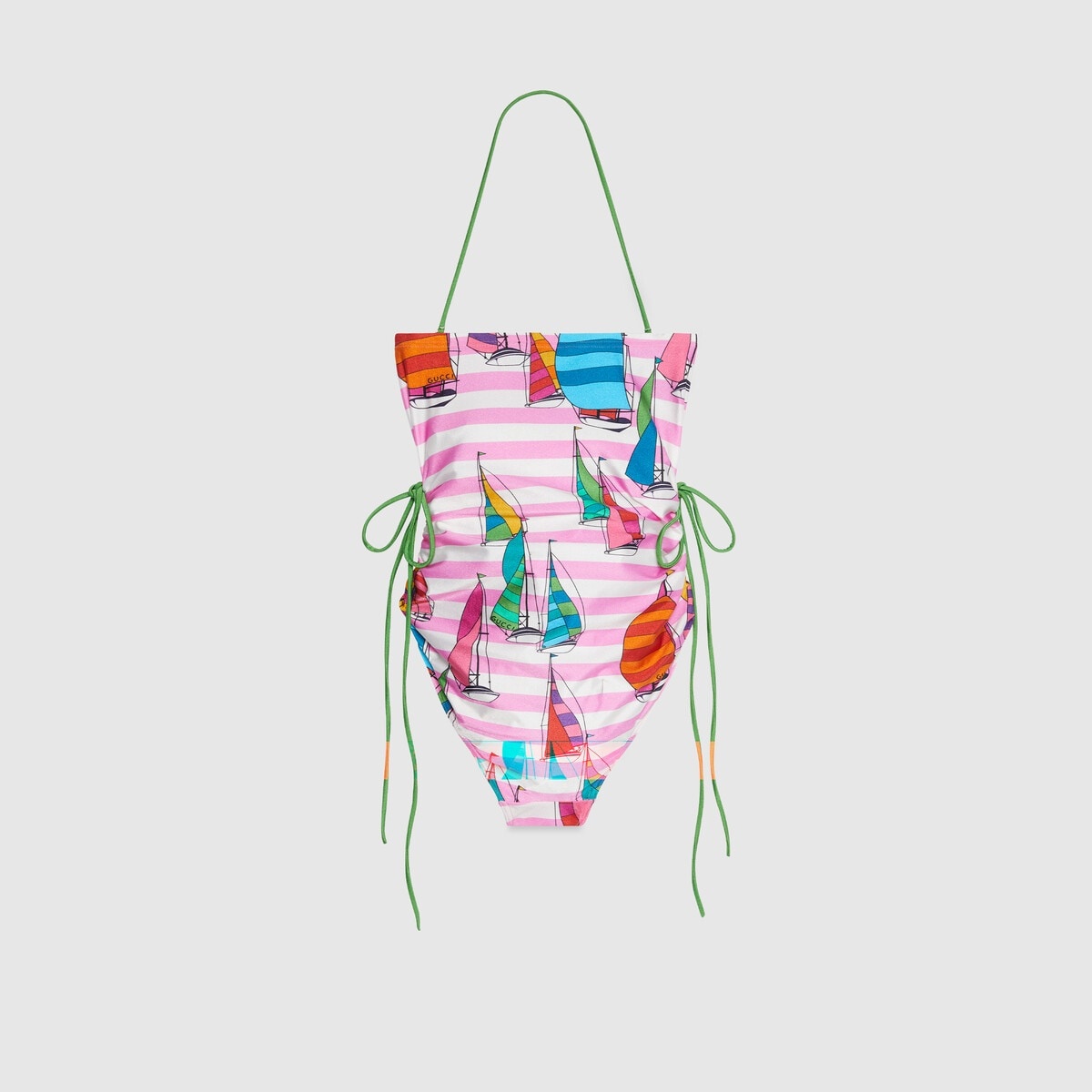 Gucci boat print sparkling jersey swimsuit - 9