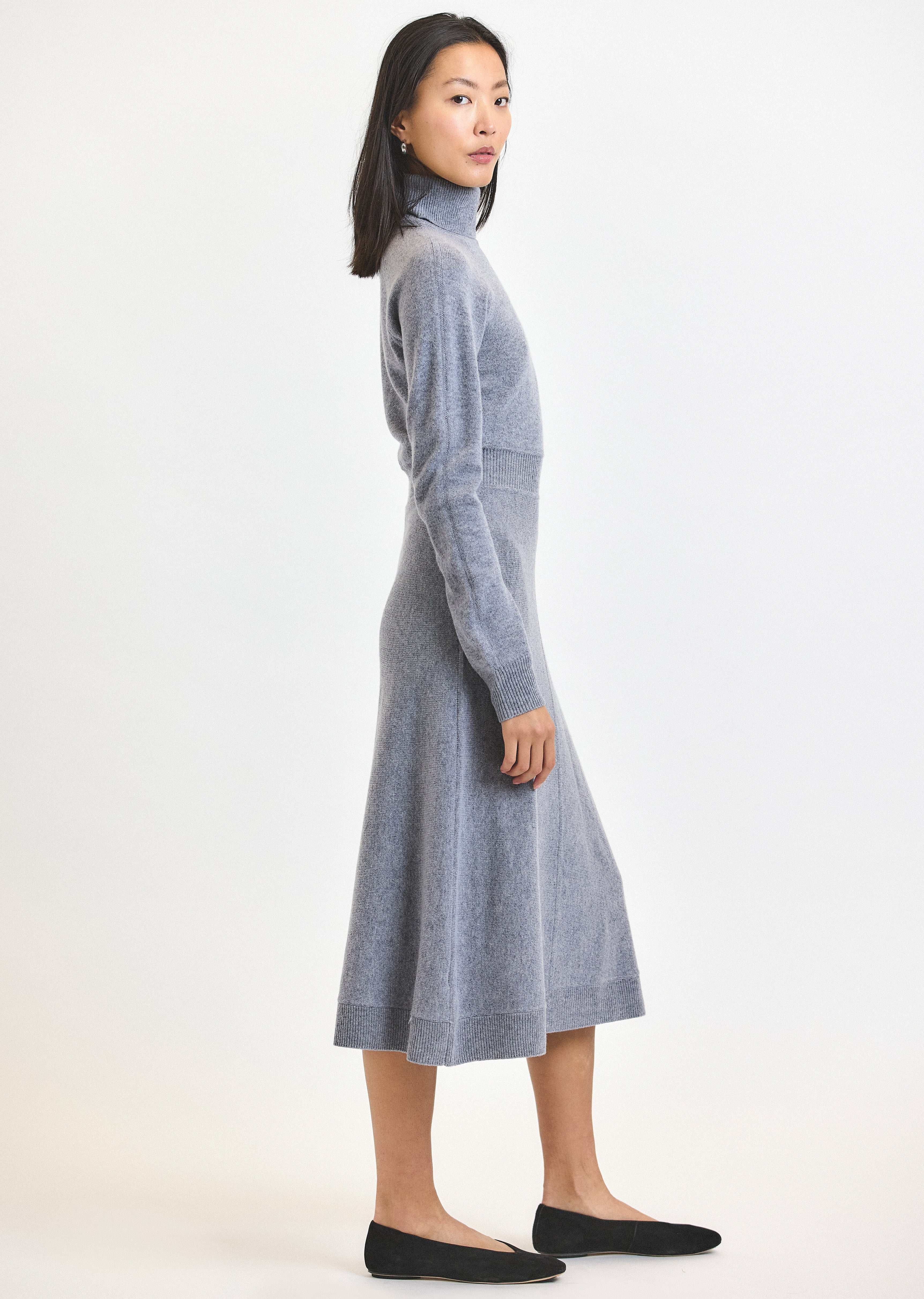 BETHANY LONG SLEEVE TURTLENECK DRESS - 3