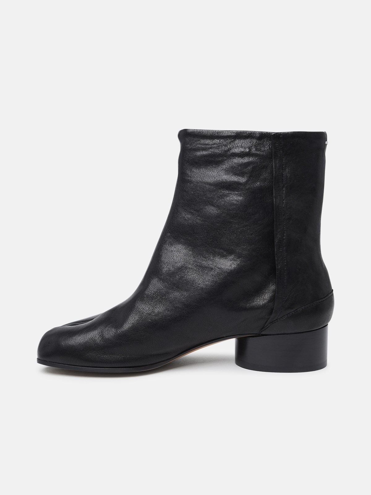 BLACK NAPPA LEATHER ANKLE BOOTS - 3