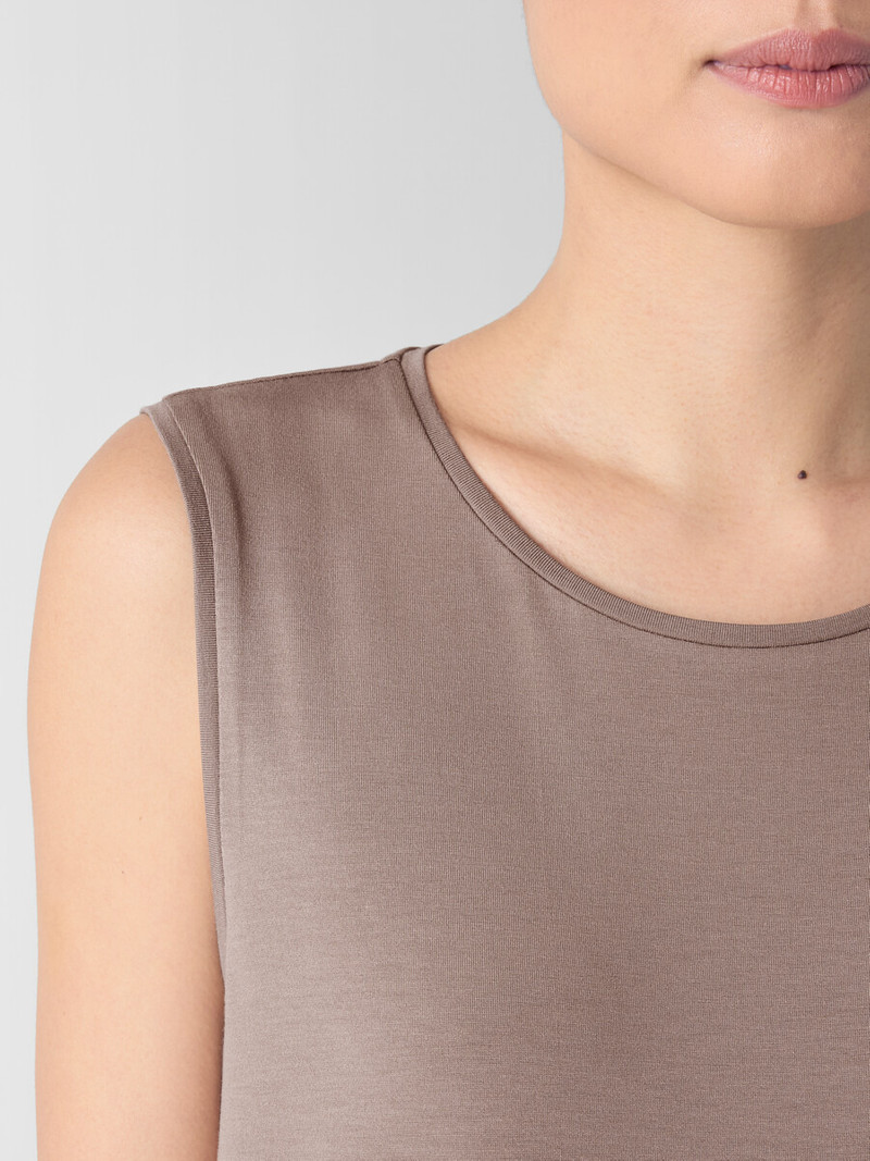 Stretch Jersey Knit Round Neck Dress 5