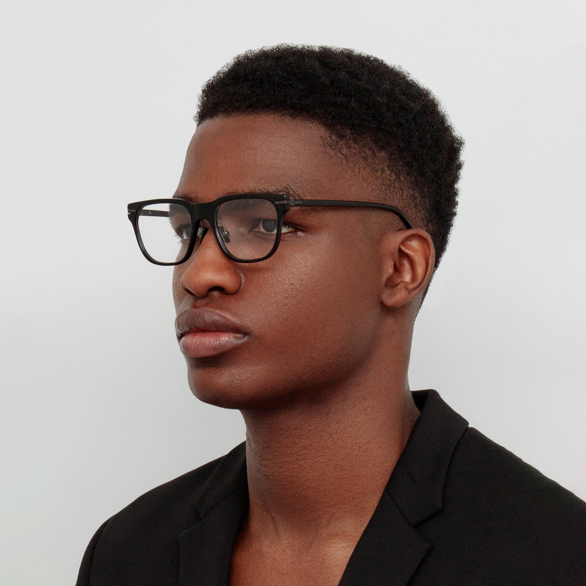MEN'S COVE OPTICAL D-FRAME IN BLACK AND MATT NICKEL (ASIAN FIT) - 6