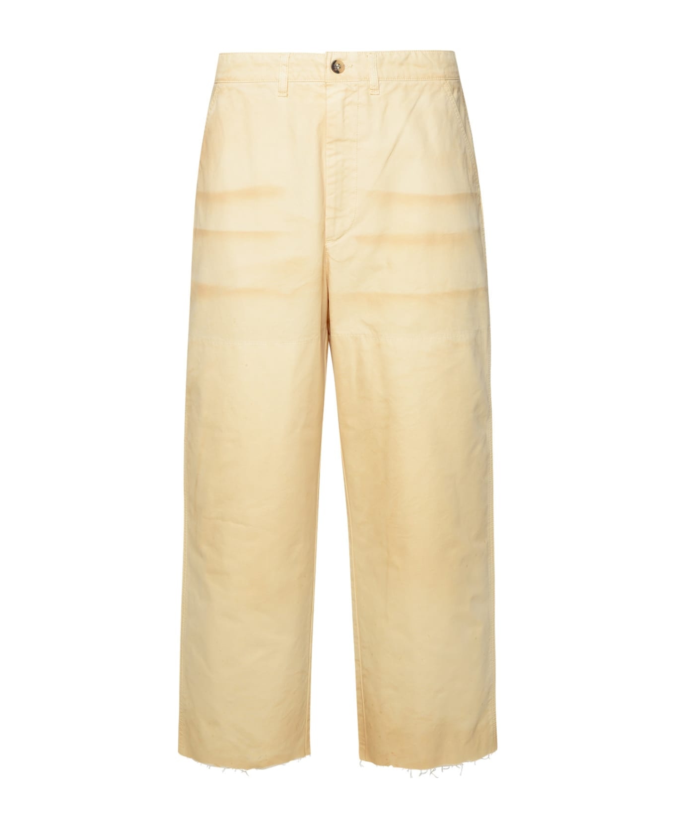 Beige Cotton Trousers - 1