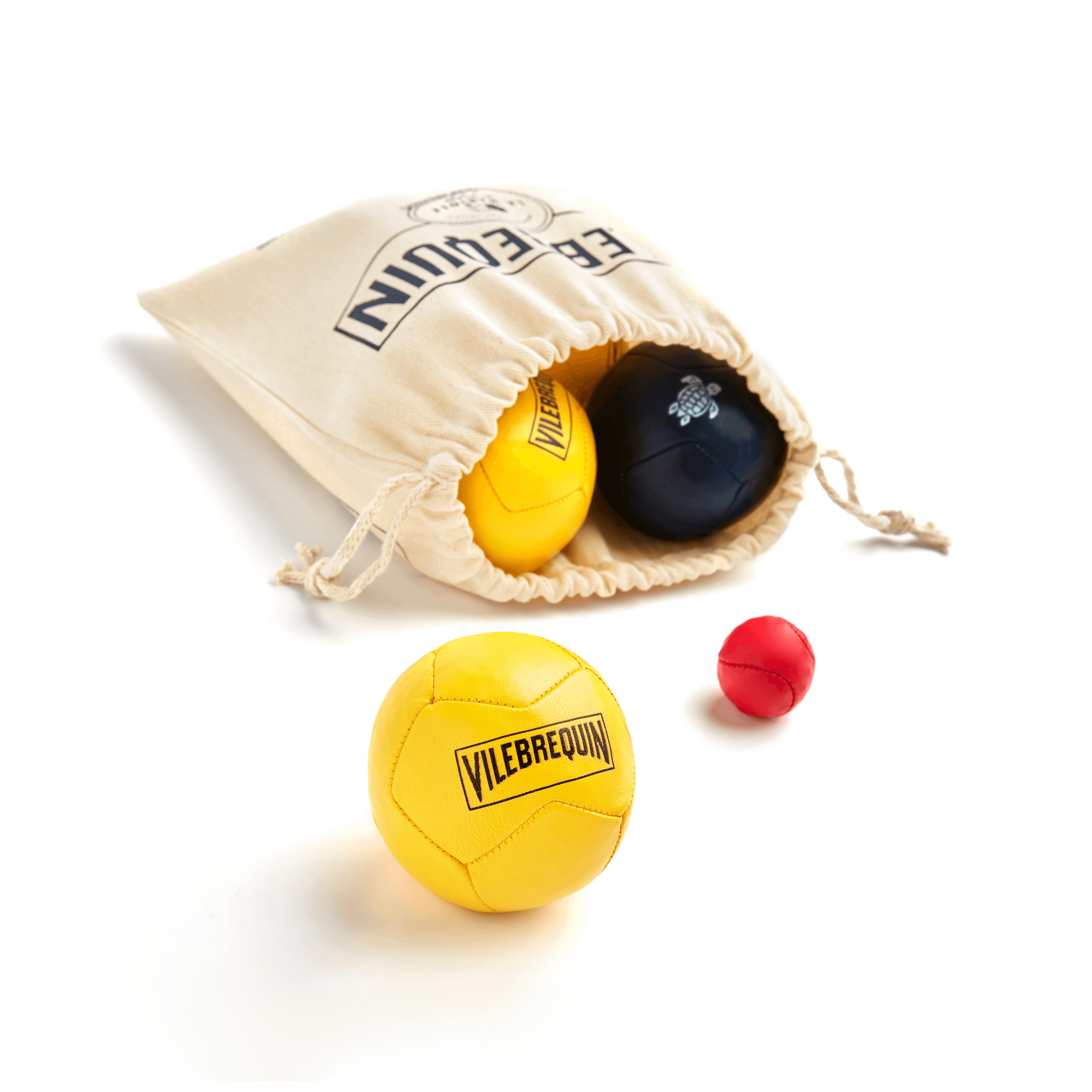 Navy Blue Recycled Leather Petanque Boules - Vilebrequin x La Mariole - 3