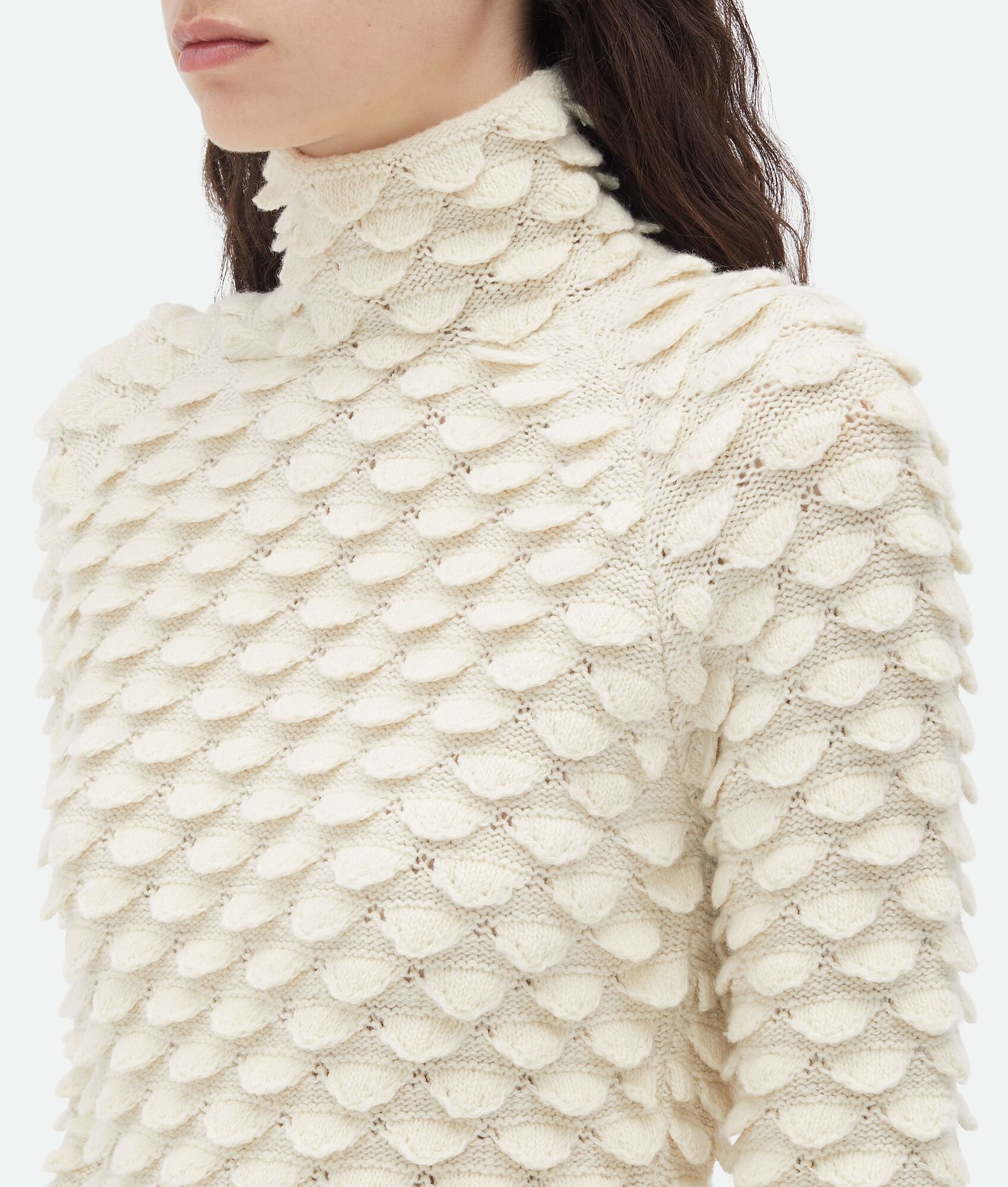 Fish Scale Wool Sweater - 5