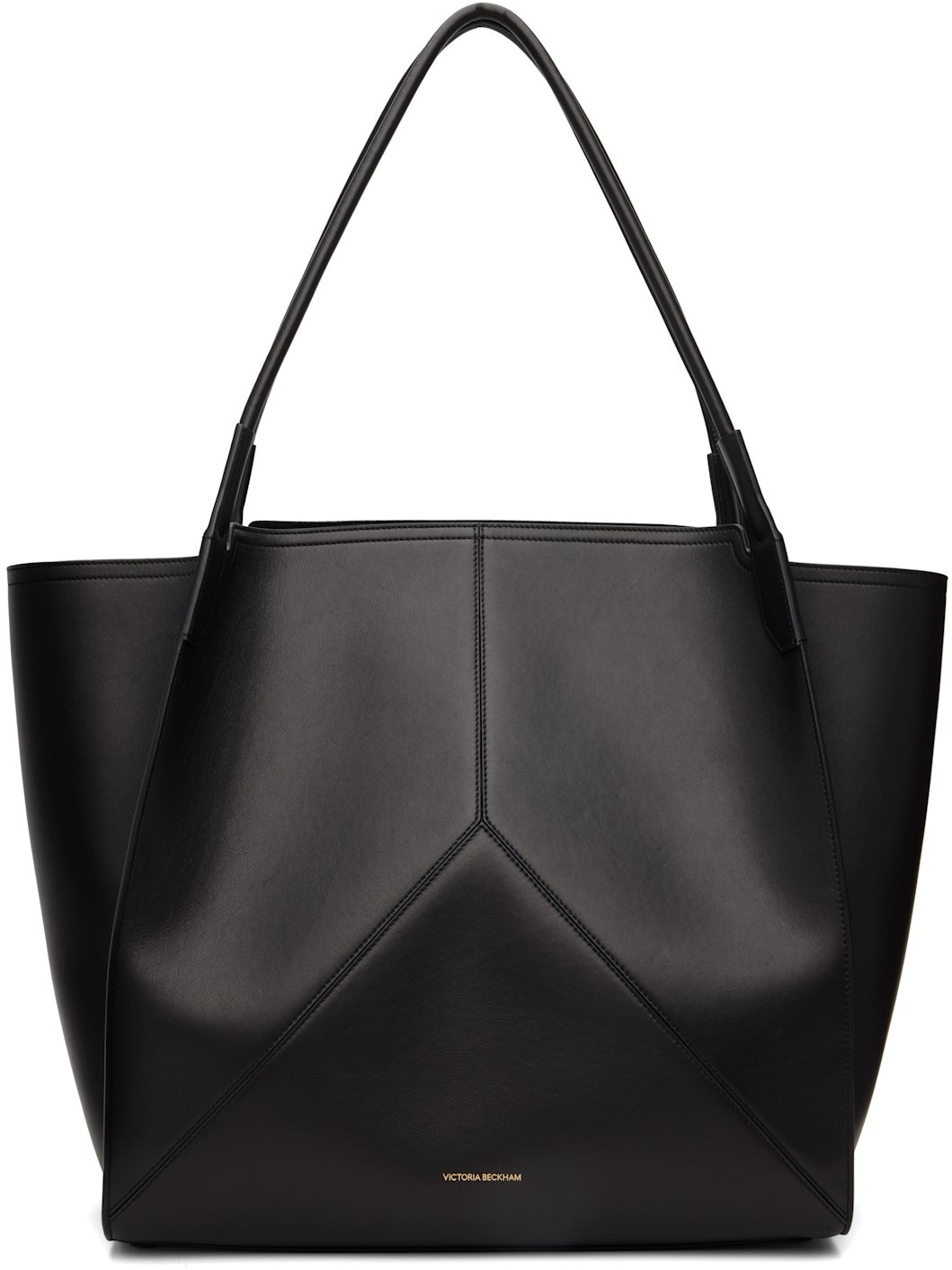 Black 'Victoria' Soft Leather Tote - 1