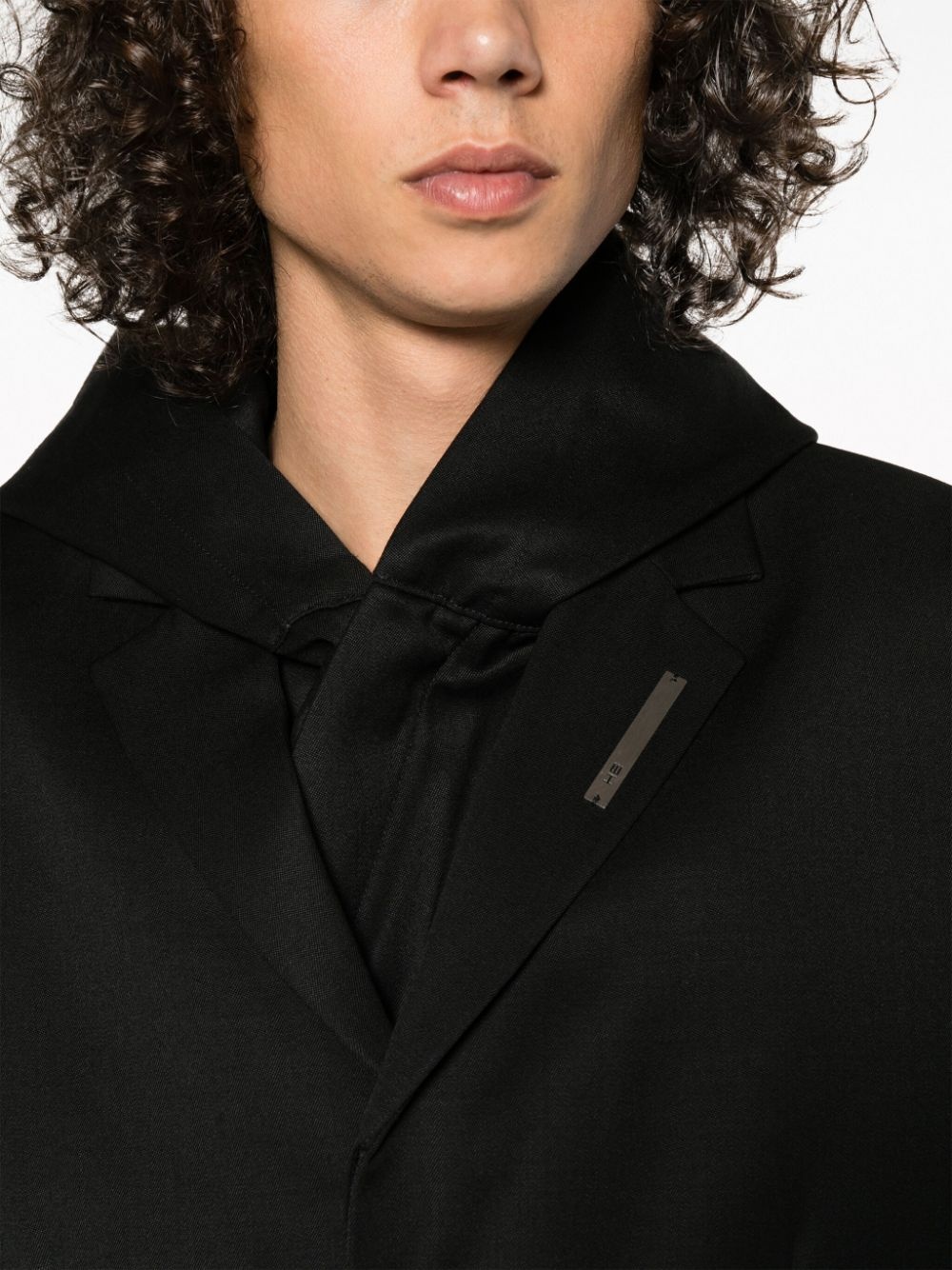 single-breasted hooded blazer - 5
