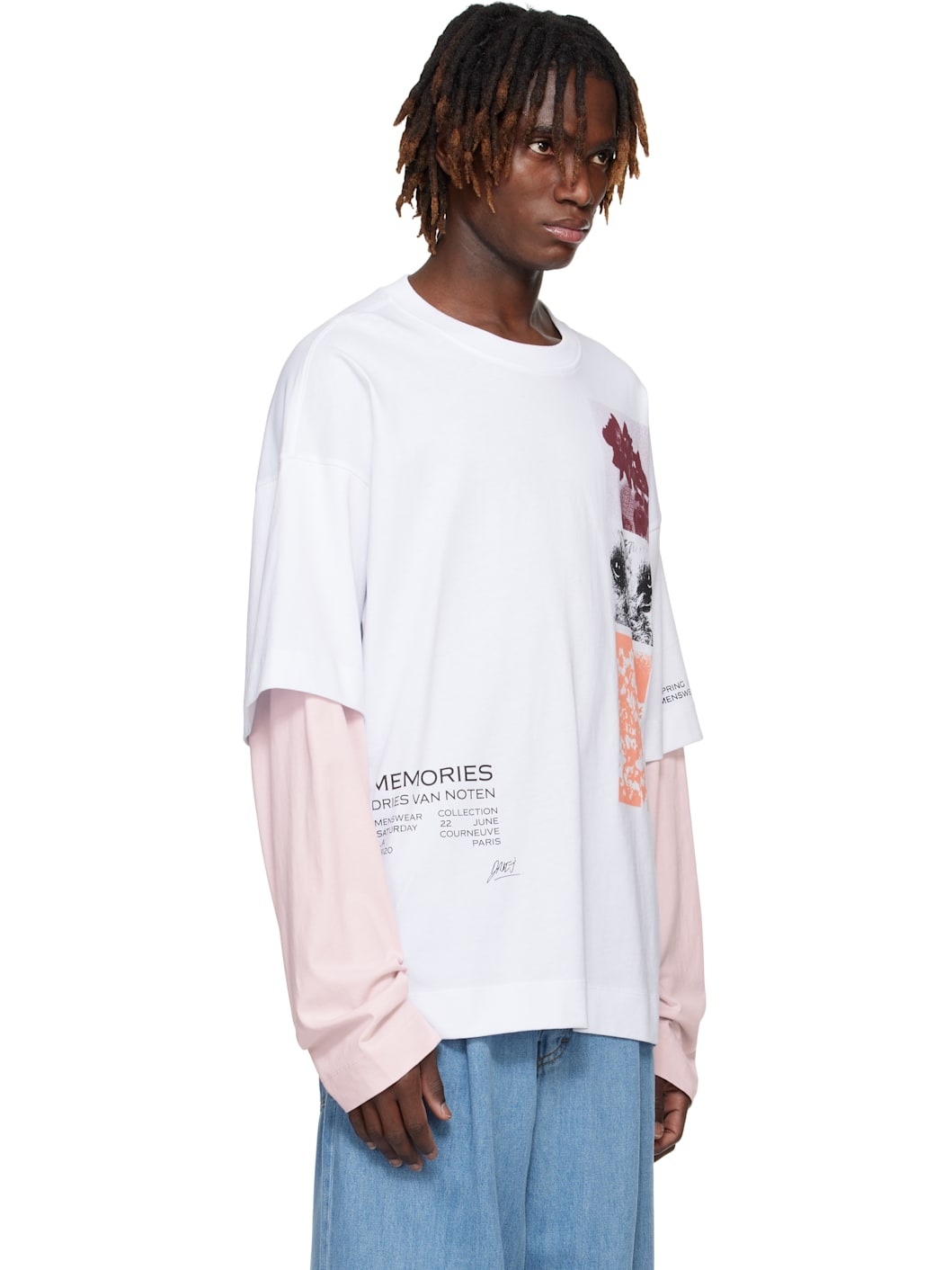 White Long Sleeve Show T-shirt - 2