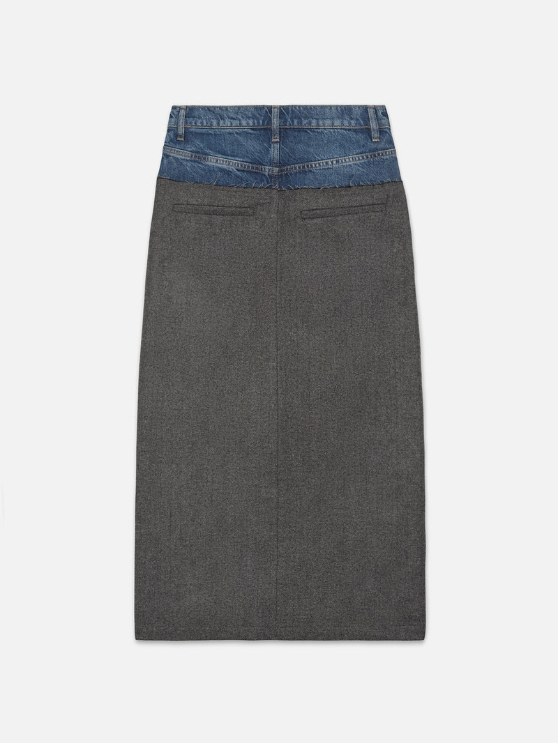 FRAME Le Mix Midaxi Skirt in Malibu Herringbone outlook