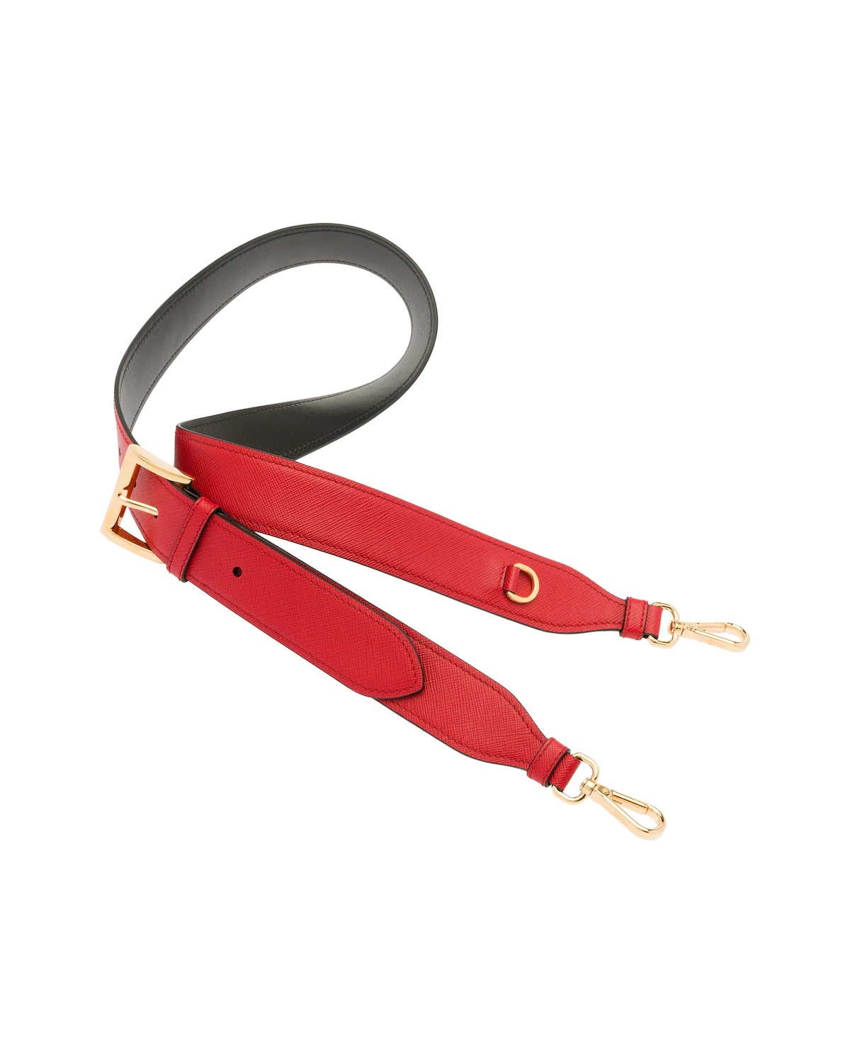 Adjustable Saffiano leather shoulder strap - 1