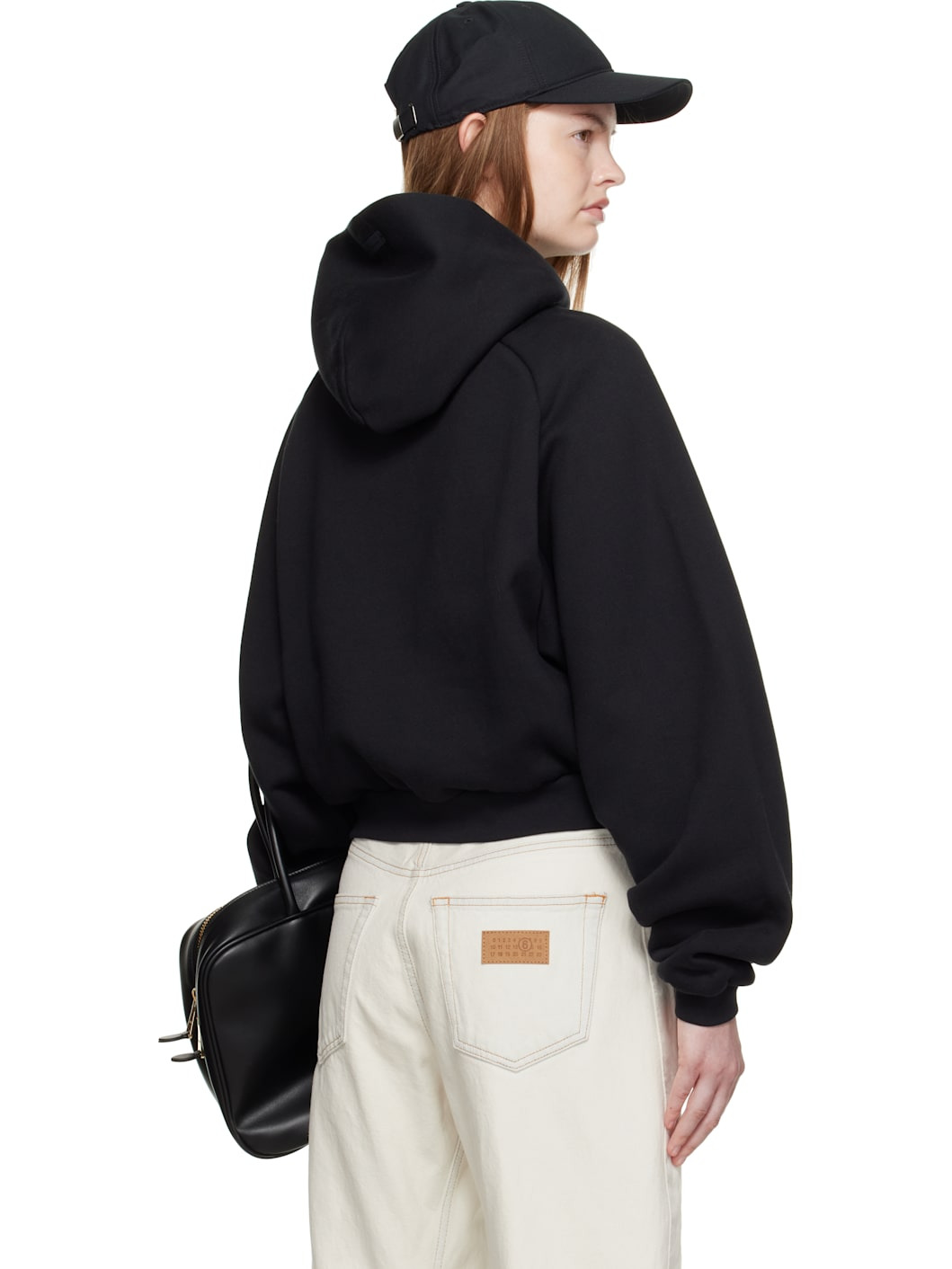 Black Fleece Raglan Hoodie - 3