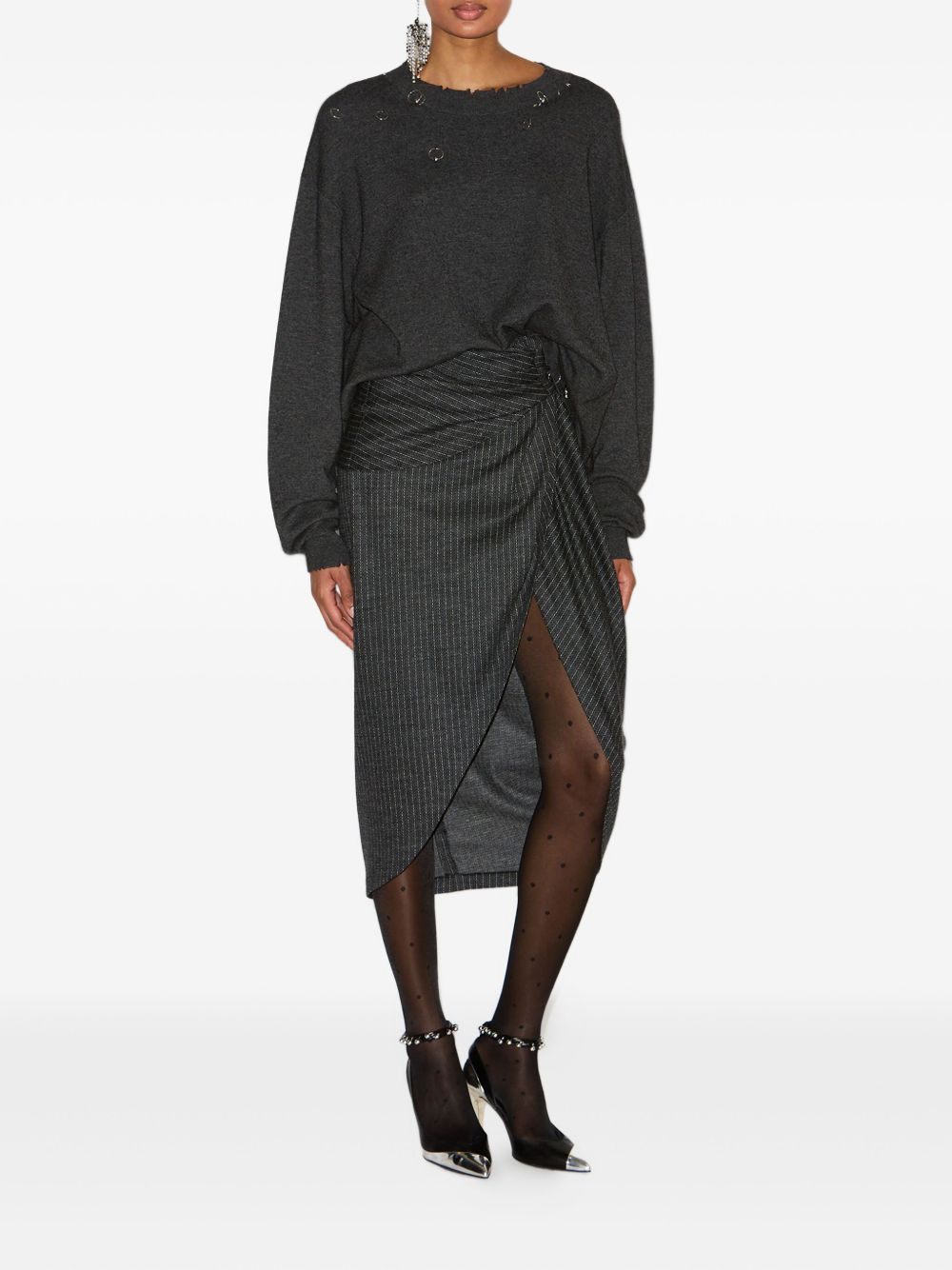 Cassandre ring-embellished pullover - 2