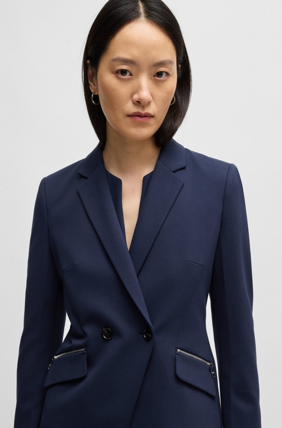 SLIM-FIT BLAZER WITH ZIPPED POCKETS - 5